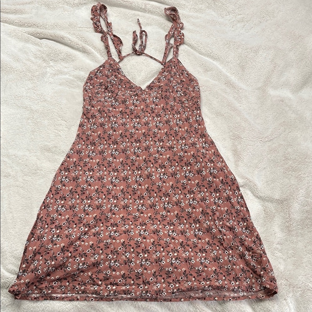 Tillys pink floral mini dress